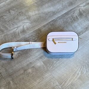 Michael Kors Blush Pink Crossbody with Gold Details belt bag